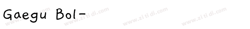 Gaegu Bol字体转换